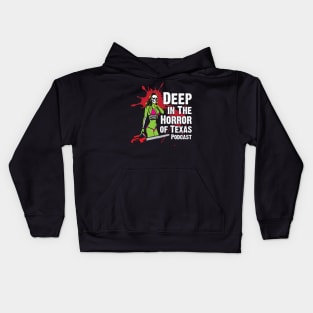 Deep in the Horror of Texas Podcast Chainsaw Girl Kids Hoodie